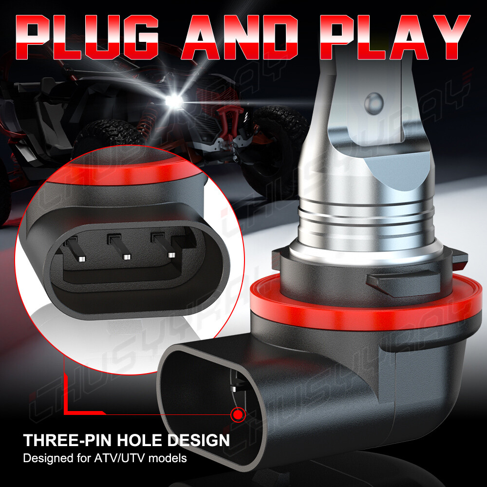 For 2007-2022 Honda Rancher TRX420 TRX500 2LED Headlight Bulbs Replacement Kit