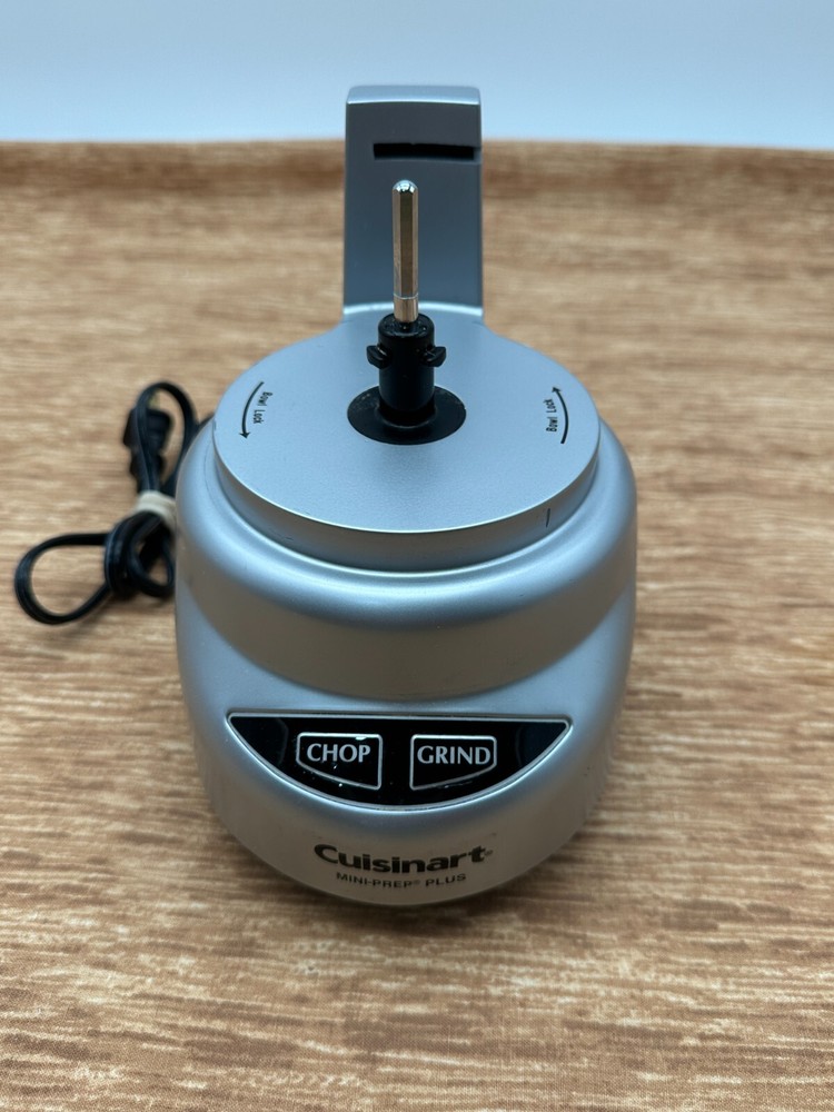 Cuisinart Mini-Prep Plus Motor Base Only DLC-2 Tested Works  Silver  EUC