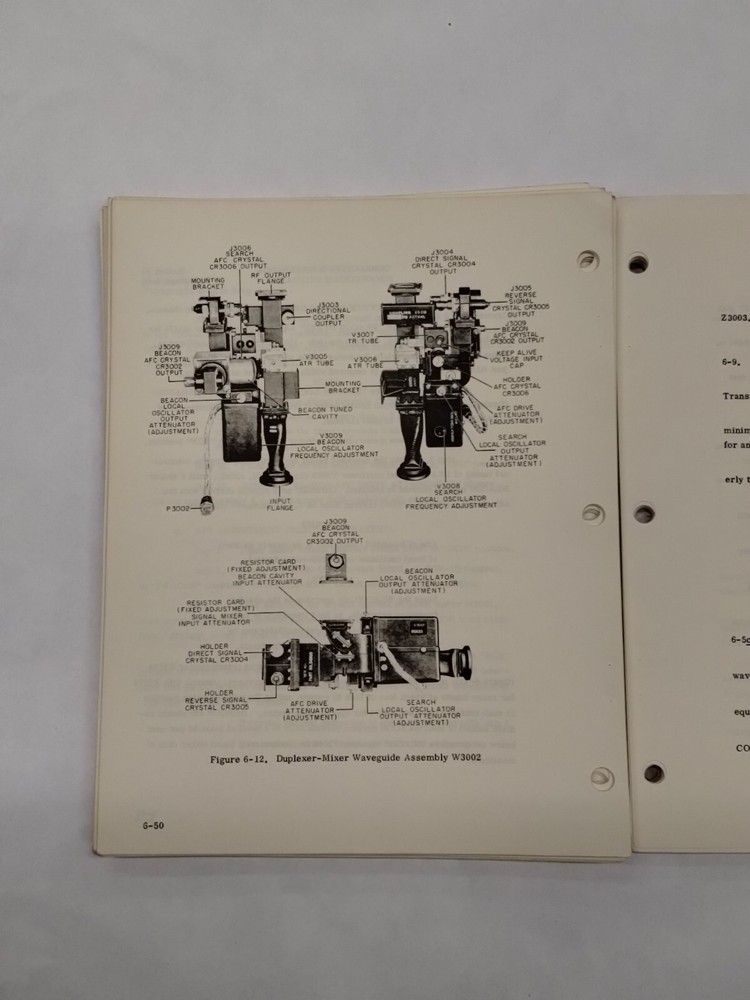 Bendix Airborne Radar System Type RDR-1B-1 Transmitter Receiver Instruction Book