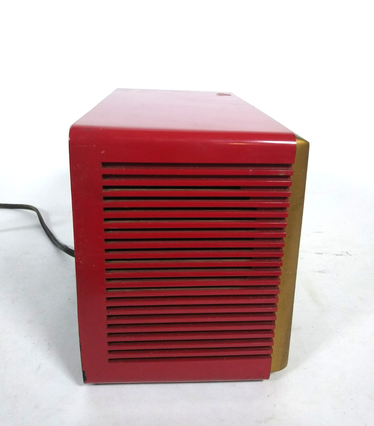 Vintage Sylvania model 543 clock radio, MCM, Dragoon Red, Project, For Parts