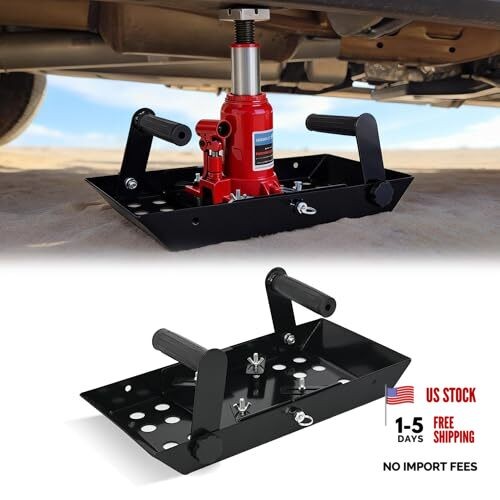 Bottle Jack Base Plate, Adjustable Size Stabilizing Landing Pad, Universal