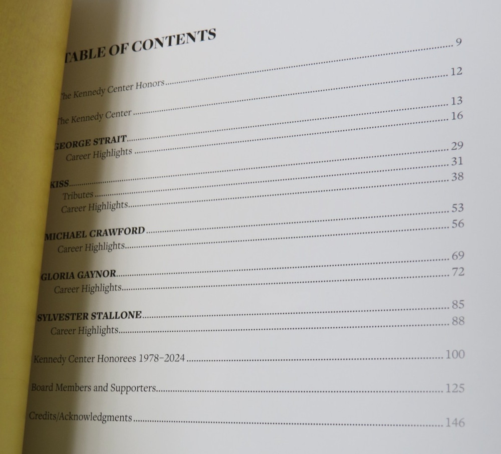 KISS KENNEDY CENTER HONORS 2025 PROGRAM BOOK ACE FREHLEY