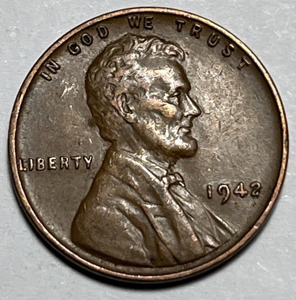 1942 Wheat Penny Error Deformed 2 Date Error