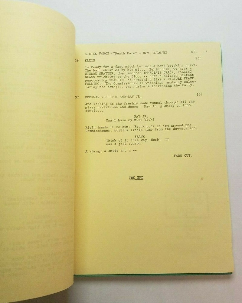 STRIKE FORCE / Bill Stratton 1982 Unproduced TV Script Episode, Robert Stack