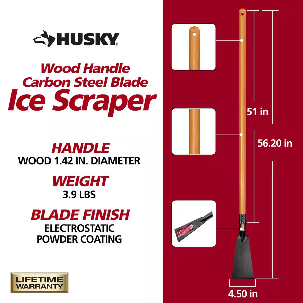 51 In. Carbon Steel Blade Ice Scraper