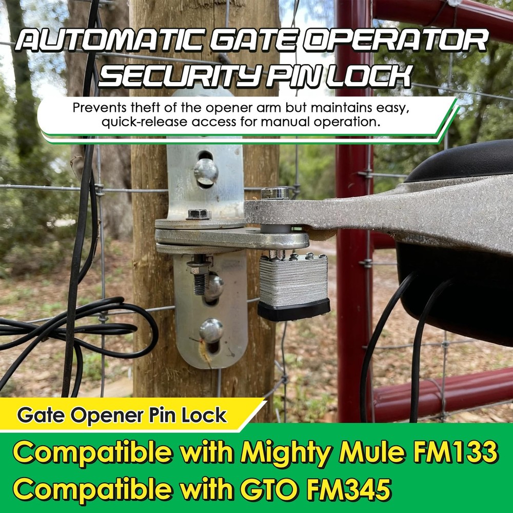 Feekoon 1 Pack Gate Operator Security Pin Lock, Compatible with Mighty Black