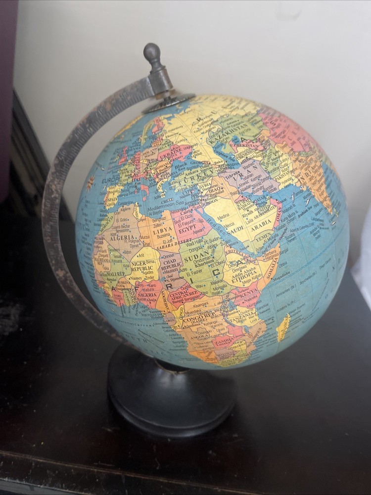 vintage world globe With World Time