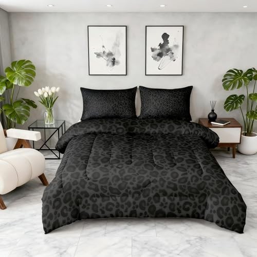 Leopard Print Bedding Set 3 Pcs Size,Cheetah Comforter King Multi 34