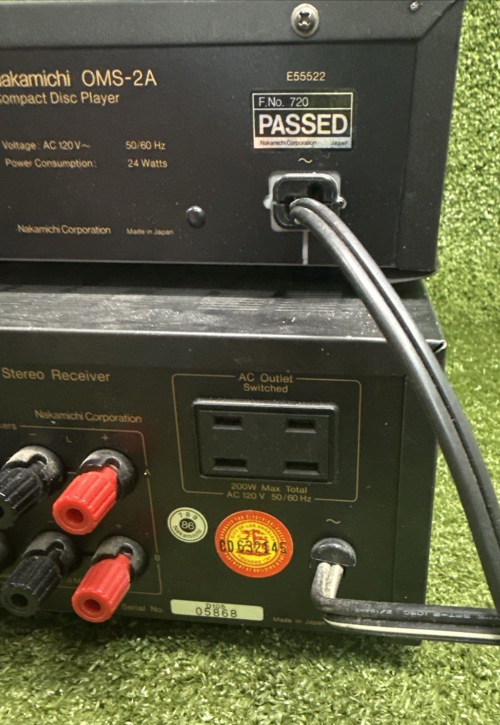 Vintage 80’s Nakamichi Stereo Receiver & CD Player Bundle SR-3A & OMS-2A WORKS!