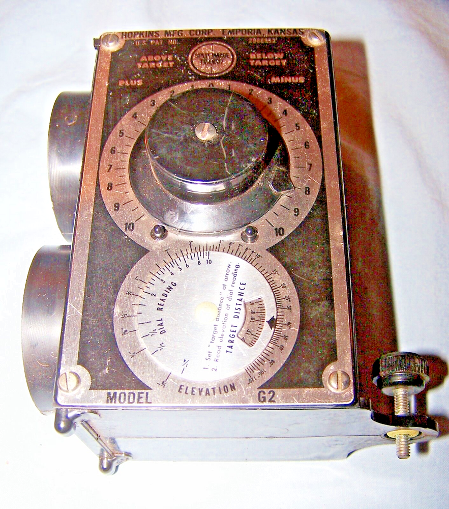 1960-70s Hoppy Model G2 Split Image Transit Calibration System w/Leather Case