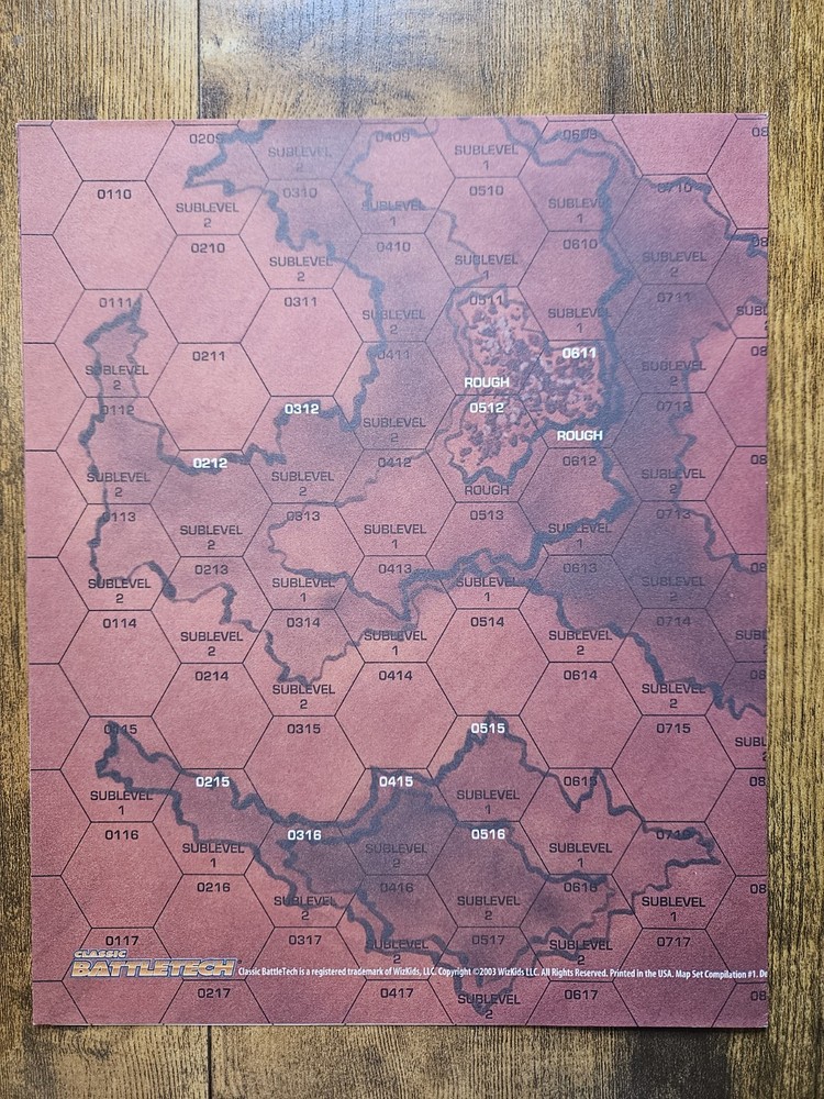 Classic Battletech 2003 Map Set Compilation #1 - 22 Total Maps (Missing Two) VG