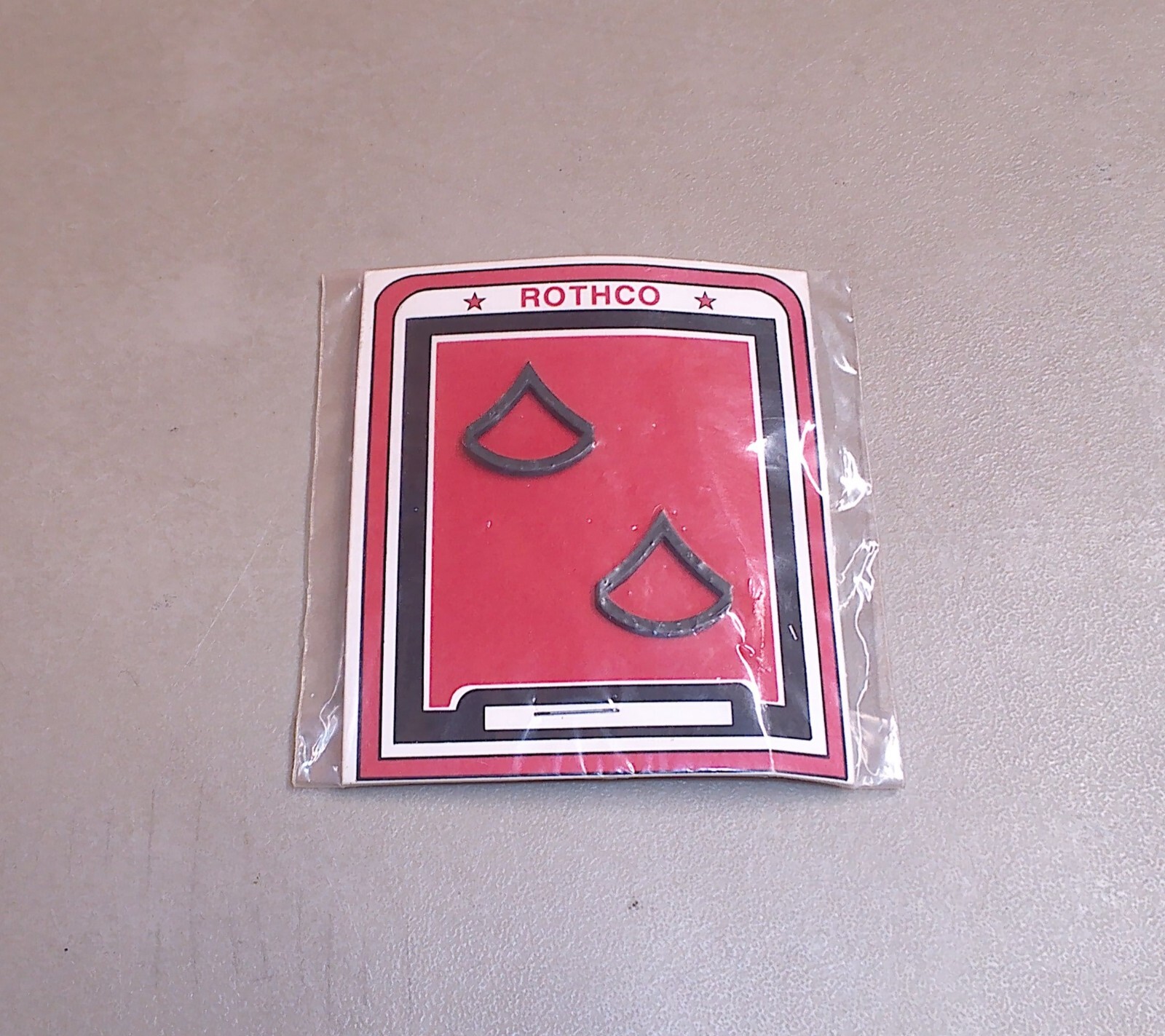 Pair of US Army Private First Class PFC Black Subdued Metal Rank Insignia Pins