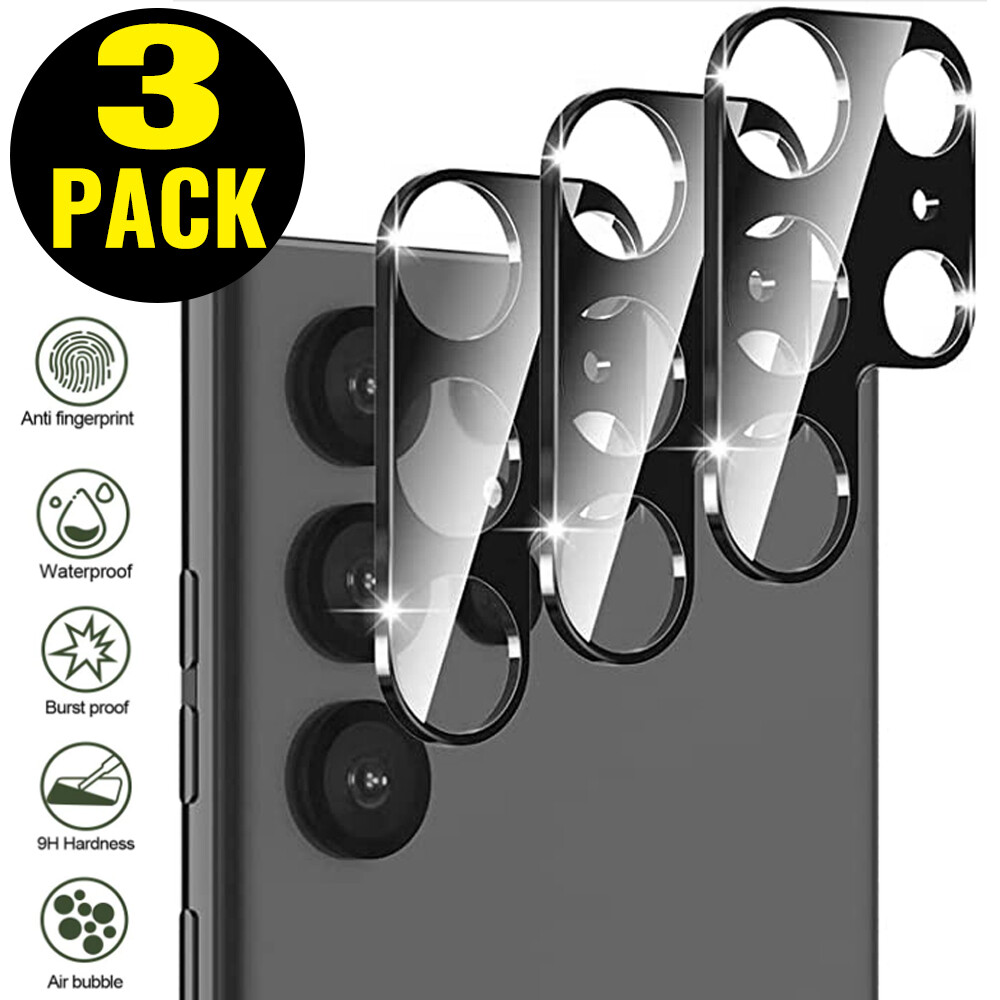 3x For Samsung Galaxy S24 Ultra S23 Plus S22 Tempered Glass Camera Protector