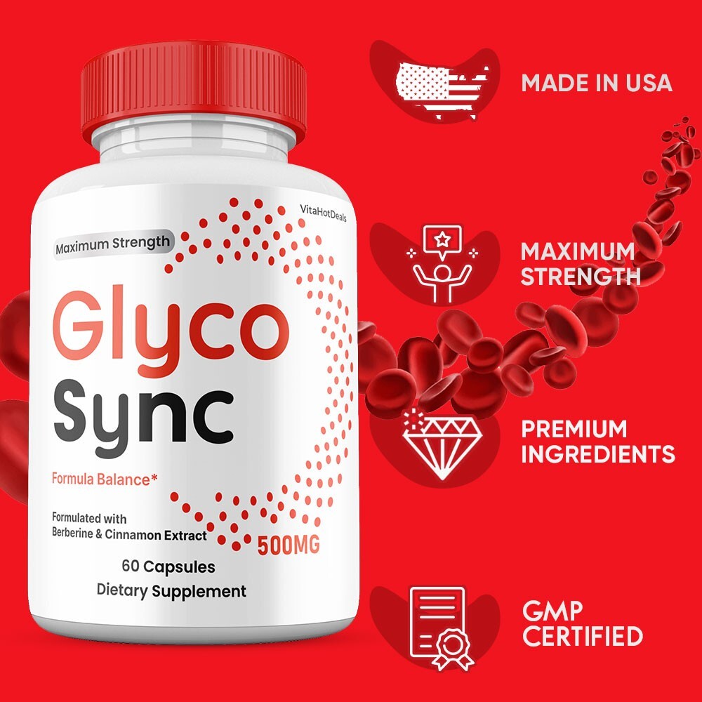 Glyco Sync Capsules, Max Strength, GlycoSync Blood Support Supplement (2 pack)