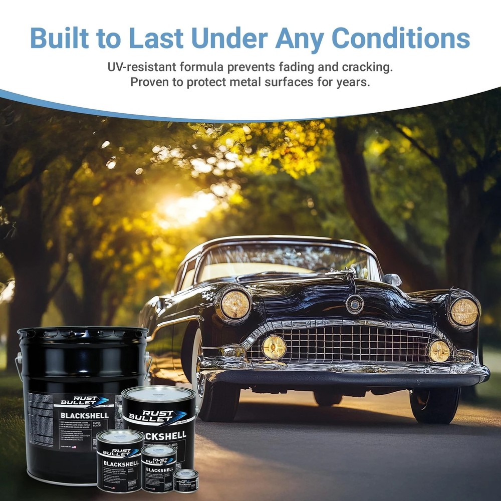 Rust Bullet Blackshell - Gloss Black - 1 Pint - Corrosion Preventive C