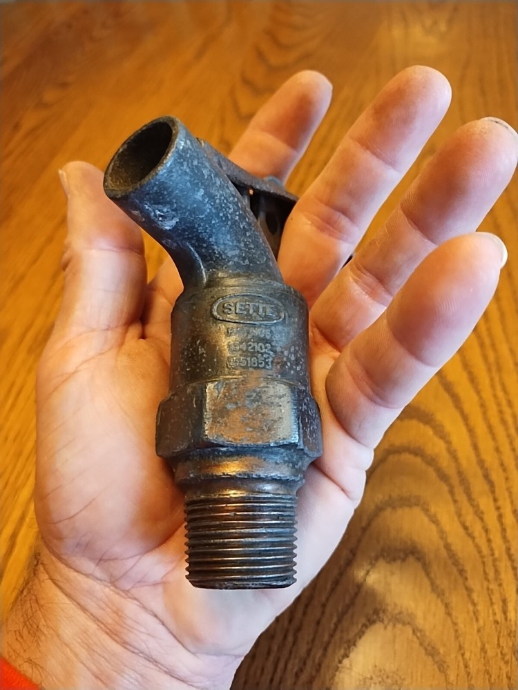 Sette Spigot Imperial Brass Mfg. 1" Thread Lock Spring Handle USA