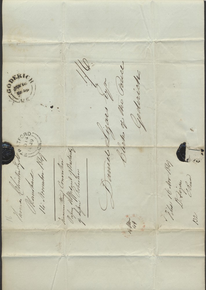 1849 SFL St Marys-Blanchard (Perth) CW to Goderich Convictions Notice