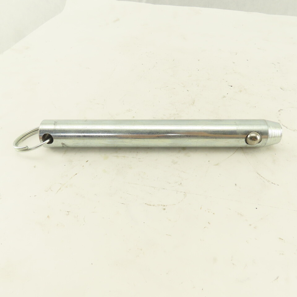 1" Ball Lock Hitch Pin Ring Grip No Shoulder 8"