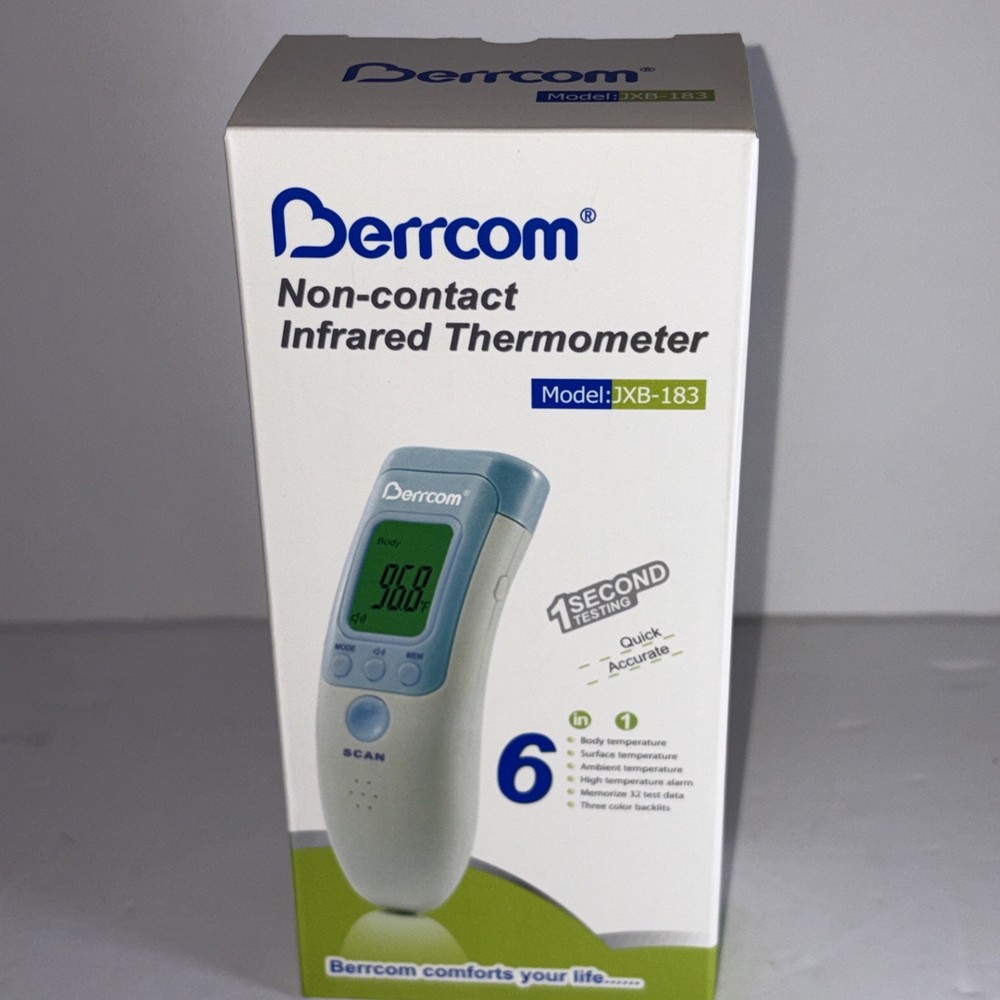 Berrcom Non Contact Infrared Thermometer Gun Digital 1 Second Testing For Fever