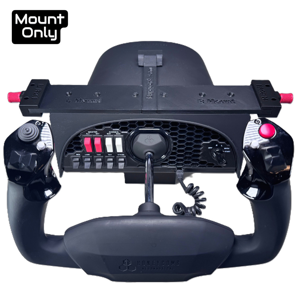 Bracket-Free Mount for Honeycomb Alpha or Bravo / MSFS X-Plane / Locking Bolts