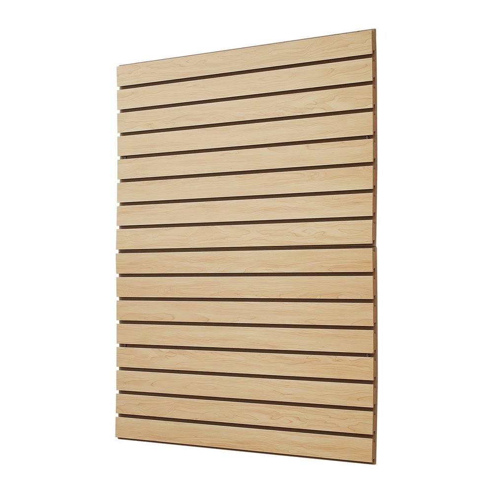 4x4ft User-Friendly 25lb Attach Slatwall Panel 18mm MDF 3in Universal Rails