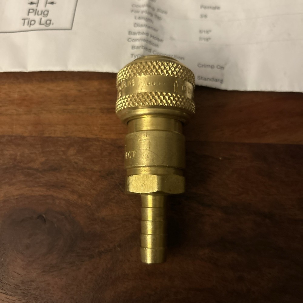 mcmaster carr 7 Quick Disconnect Hose Coupling Ms 3/8 Brass