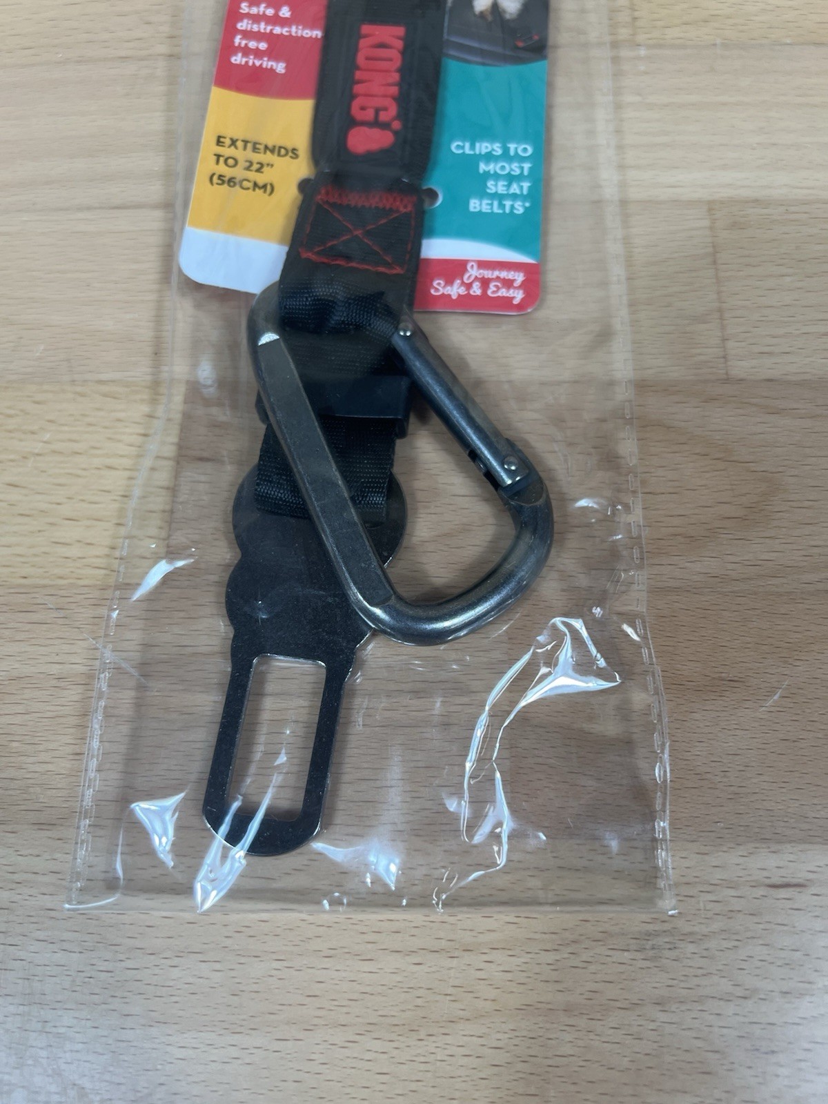 KONG Dog Seat Belt Tether - Attaches to Harness for Safe Travel & Car Rides