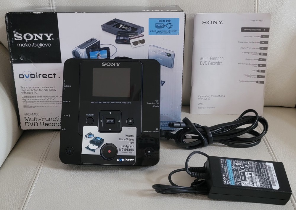 SONY DVDirect VRD-MC6 Multi-Function DVD Recorder w/ 2.7" Screen+AVCHD Recording