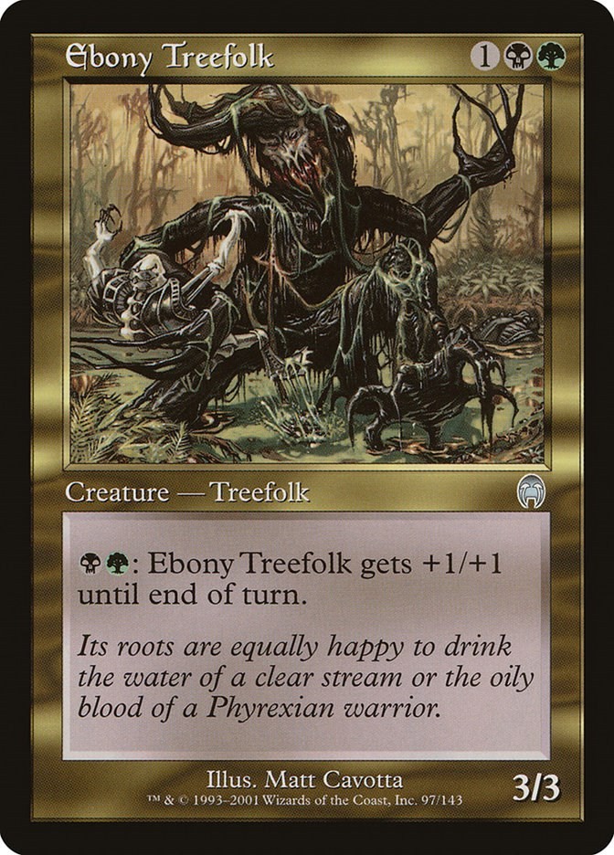 Ebony Treefolk Apocalypse 97 MTG MP