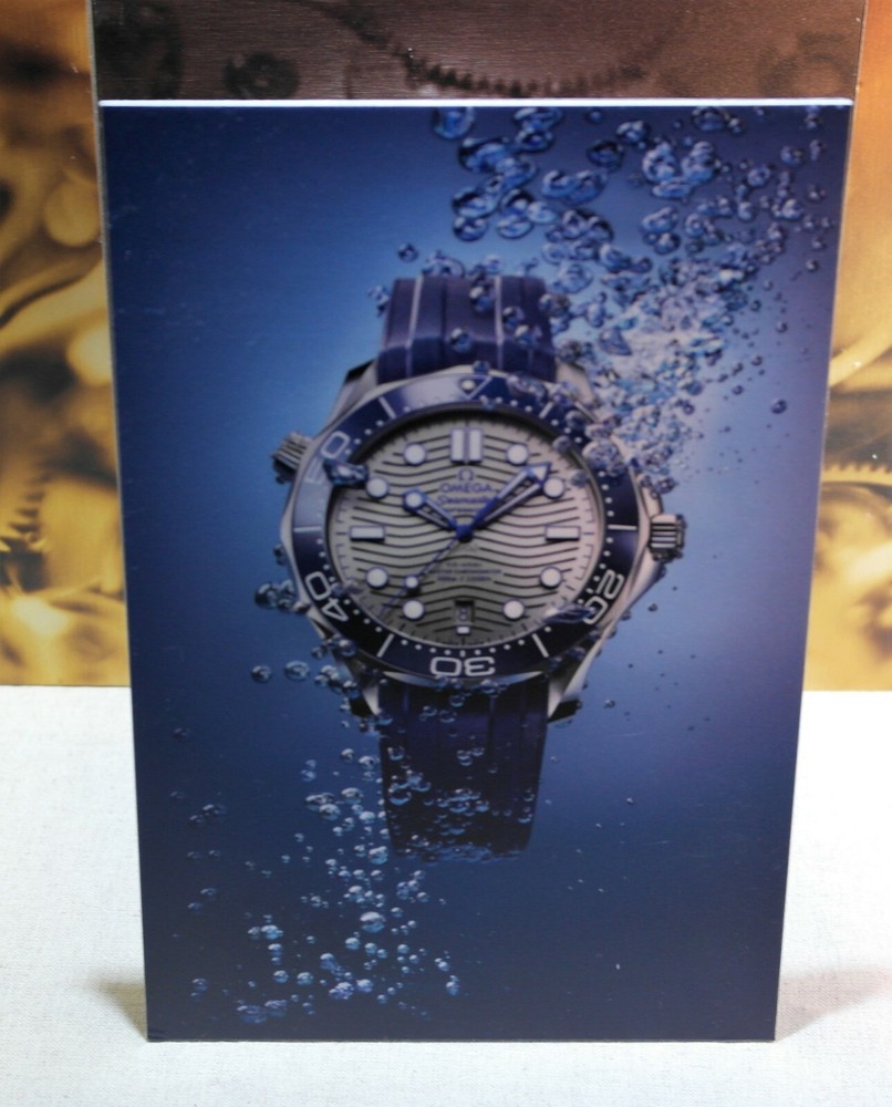 Omega Plastic Photo Display Double Sided Expositor Seamaster Models