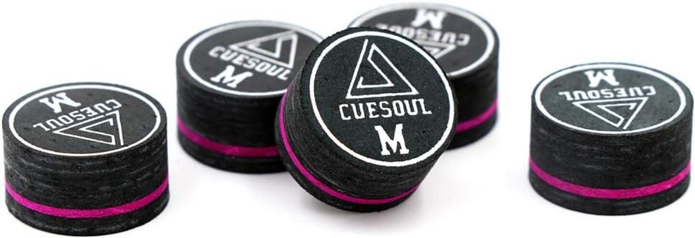 Versatile Medium Hardness Glue-On Cue Tips for Enhanced Billiard Performance