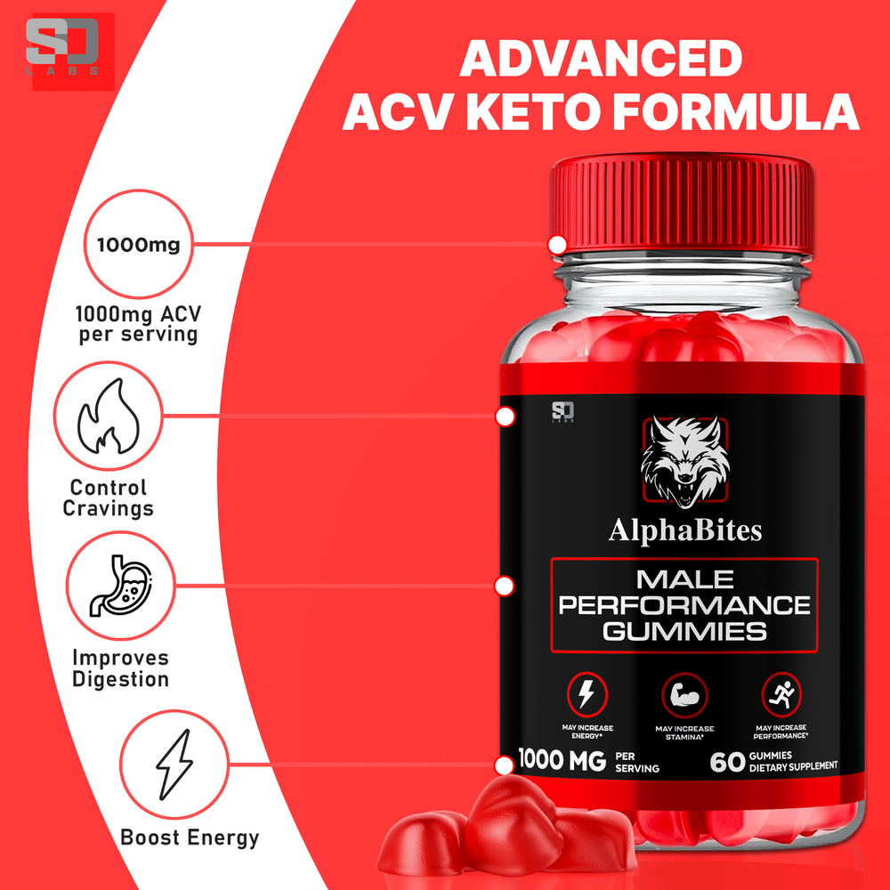 Alpha Bites Male Gummies Advanced Performance and Stamina Support (60 Gummies)