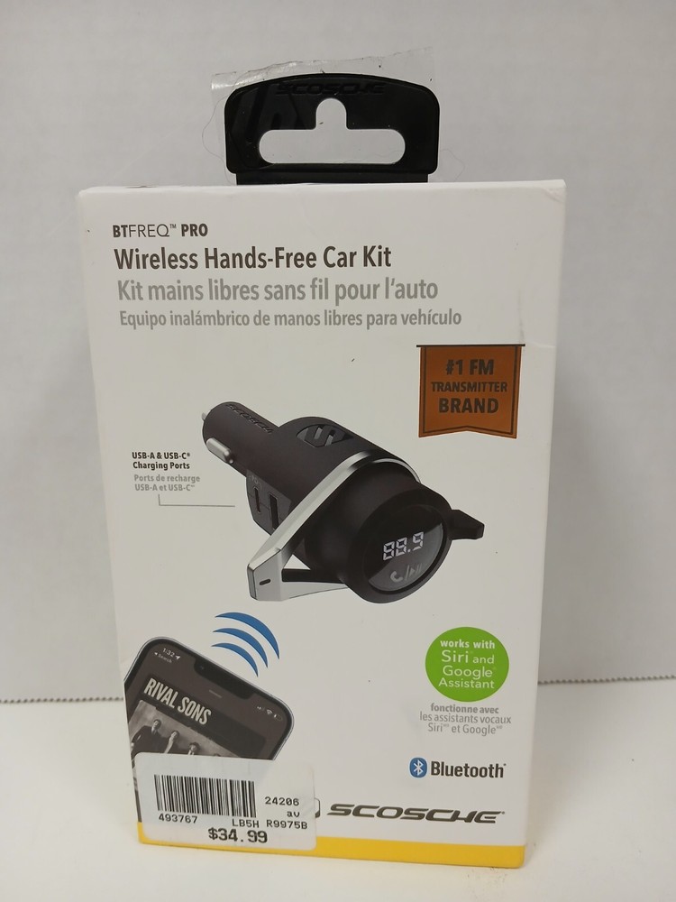 Scosche BTFREQ PRO Wireless Hands-Free Car Kit (BTFMPD3SR-SP)