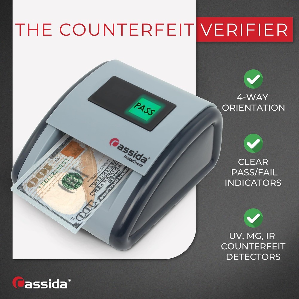 Cassida InstaCheck Counterfeit Money Detector Quick Authenticity Check