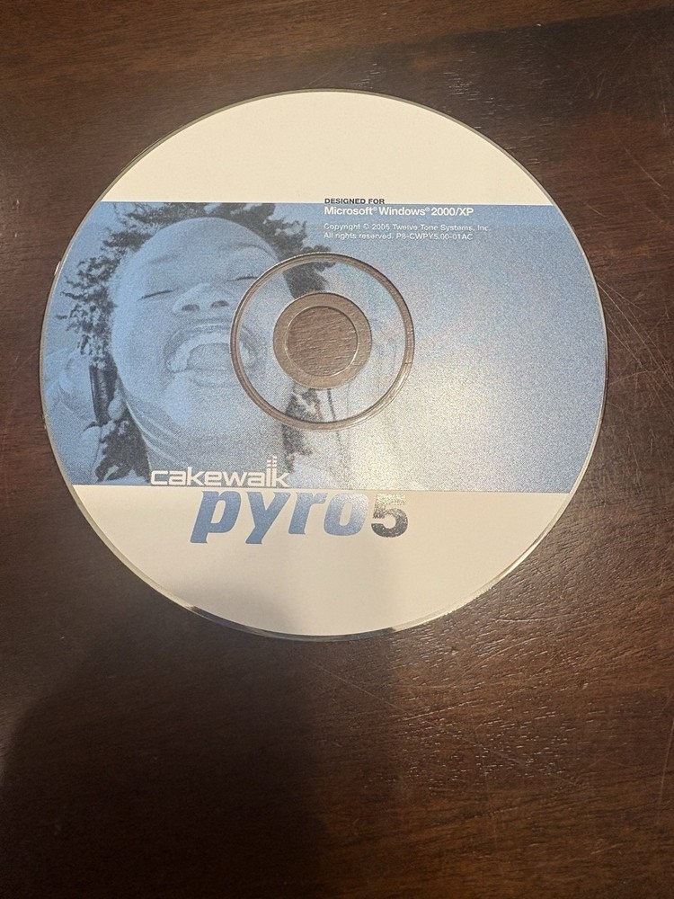 Cakewalk Pyro 5 CD-ROM Windows XP 2000 Music Software Rip Burn Record Vintage