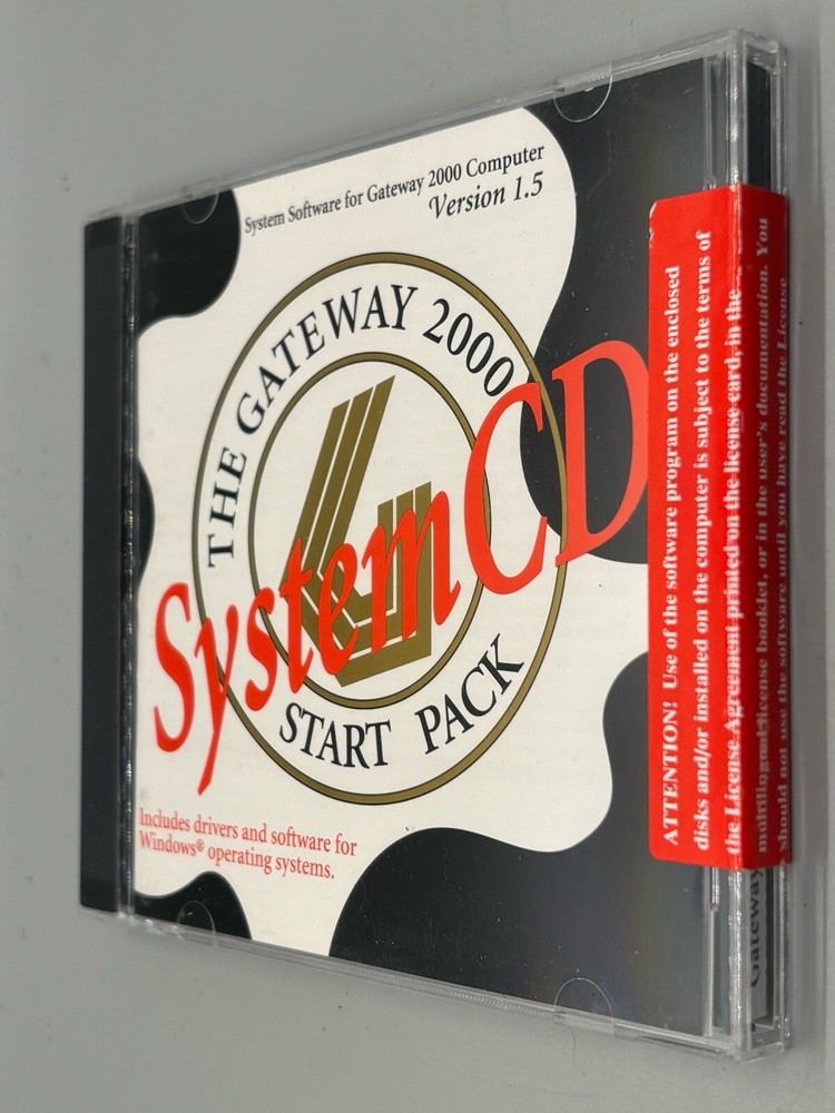 Gateway Start Pack Version 1.7 System CD 2000 Computer Software Drivers Sealed