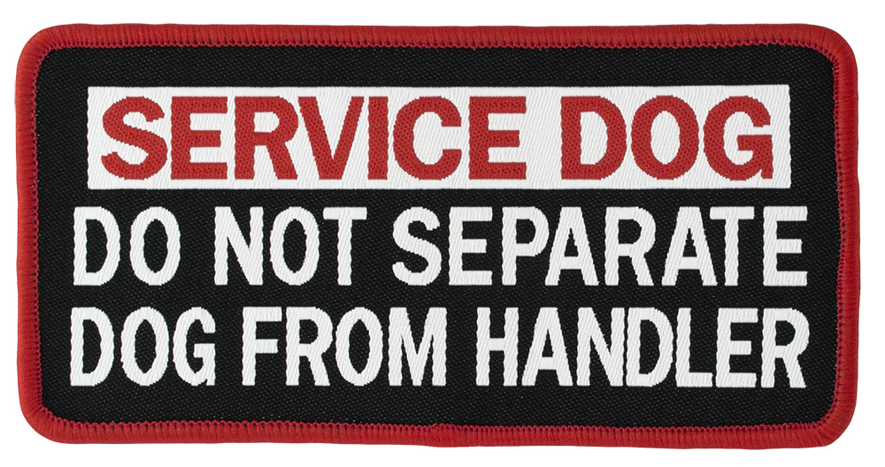 L09 DO NOT SEPARATE DOG FROM HANDLER Small Hook Side(47343) Patch FREE SHIPPING
