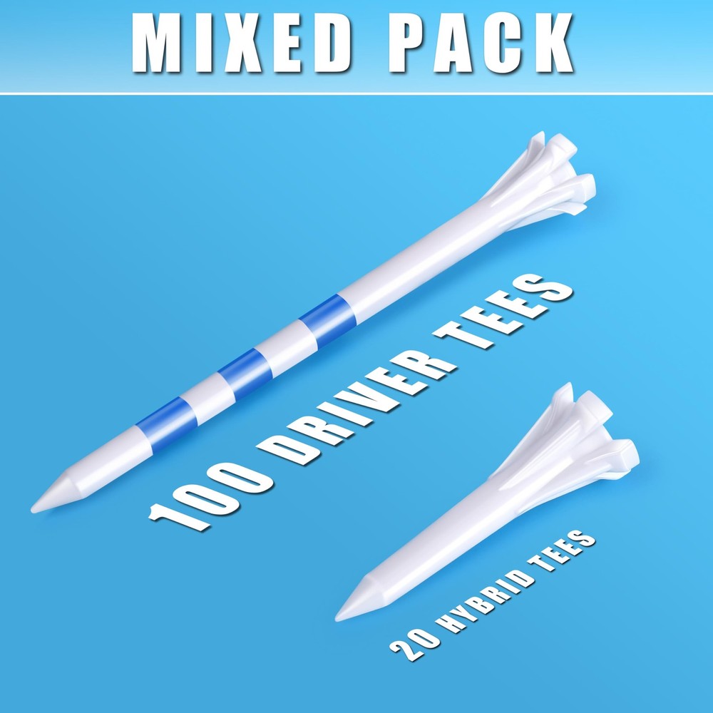 CHAMPKEY Advanced 5-Prong 3-1/4"(120 Assorted Pack), White-Assorted Pack