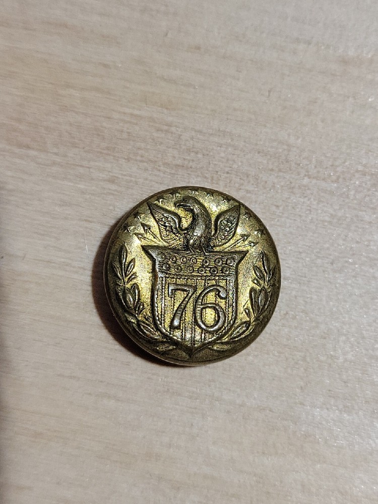 1776-1876 Antique Button, Eagle on Shield, 100th US Independence Anniversary