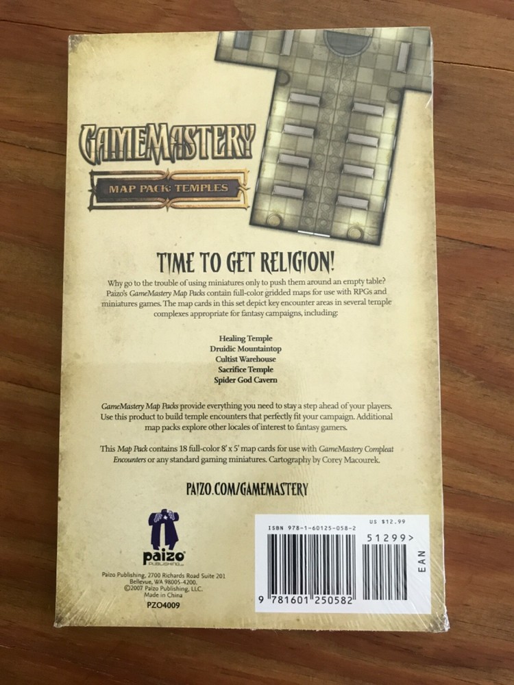 Paizo GameMastery Map Pack - Temples Pathfinder D&D BRAND NEW SEALED RPG D20