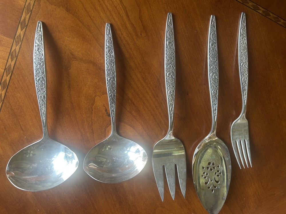 Oneida Community Tangier Silver Plate Flatware Serving Pcs (5)