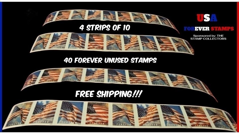 40 Forever Stamps, US Postage Stamps, Forever Postal stamps, USPS Forever Stamps