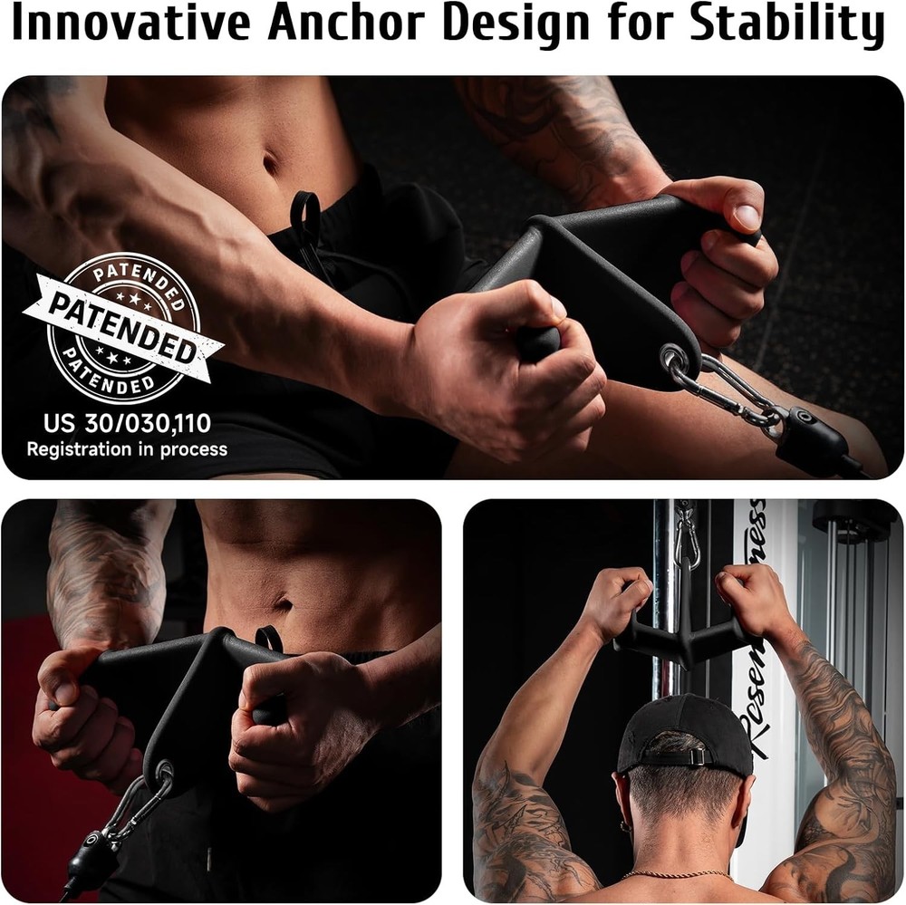 LAT Pull Down Bars Set Triangular Stability LAT Pulldown Attachments 8 Handles