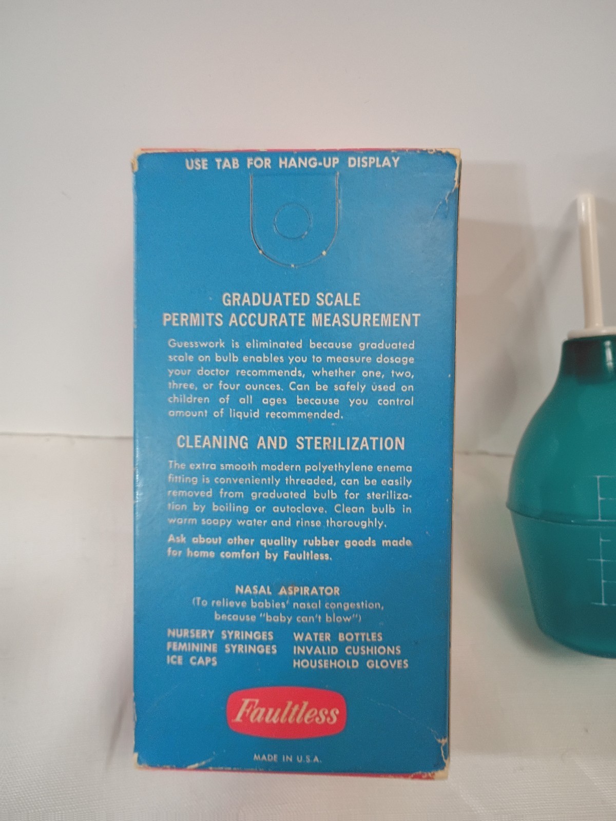 Vintage See-Flo Infant Enema Syringe made by Faultless Rubber Co.