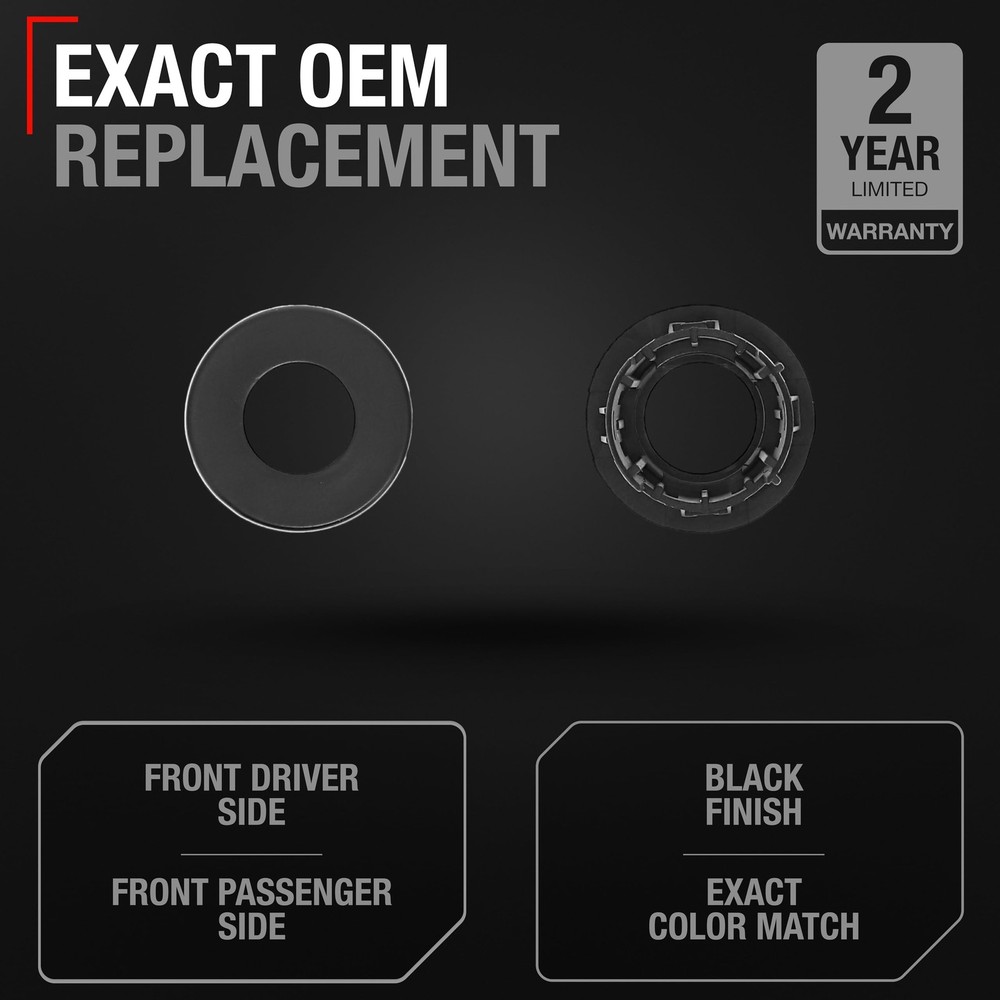 Parking Sensor Bezels for Dodge Ram 1500 - Front Bumper, Plastic.