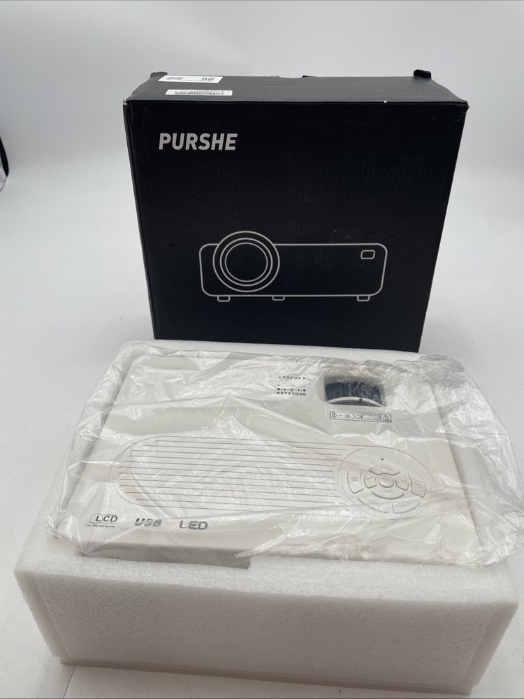 Purshe White Bluetooth / USB Projector OPEN BOX