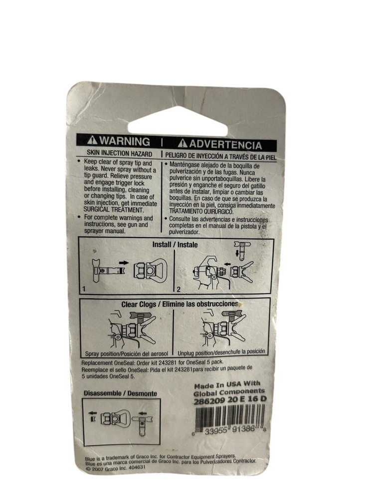 Graco RAC 5 Switch Tip High Performance Reversible Spray Tip 286 209