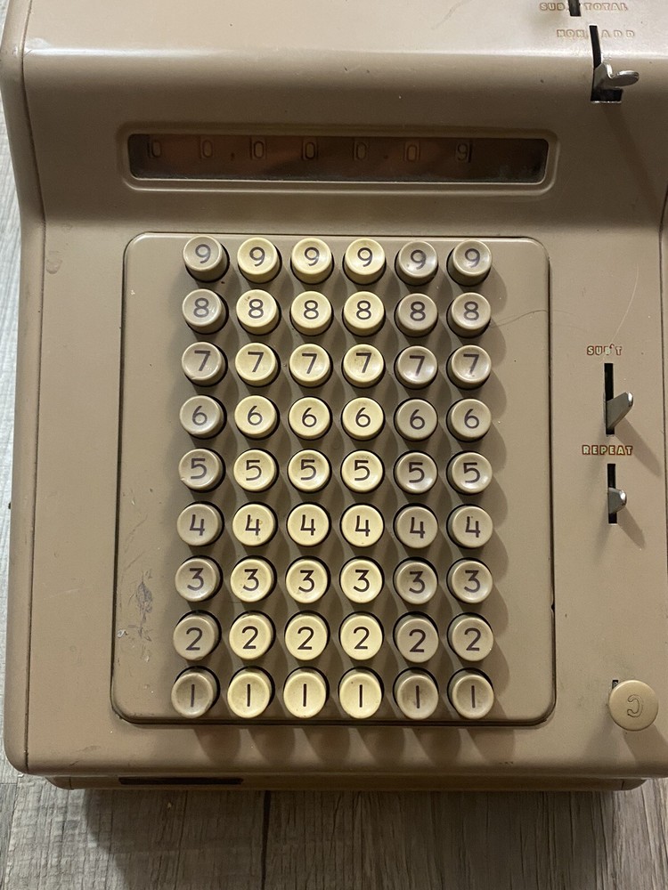 Vintage ncr adding machine 154-2-77x