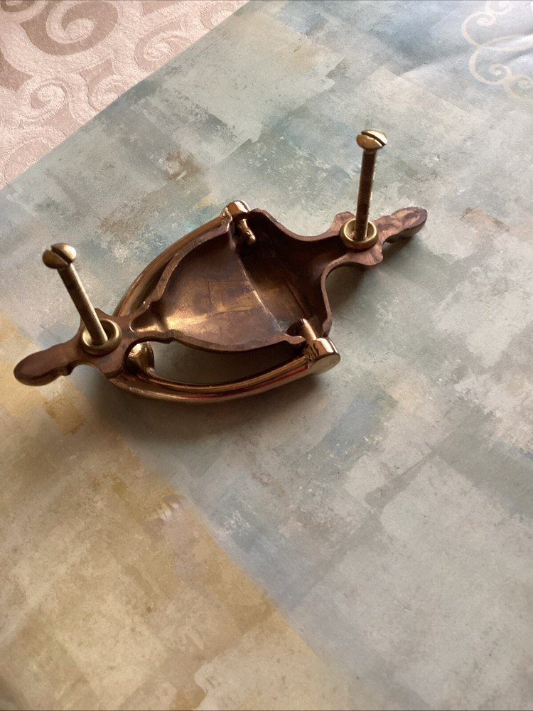 Vintage Brass Solid Brass Door Knocker Colonial Style . EUC!