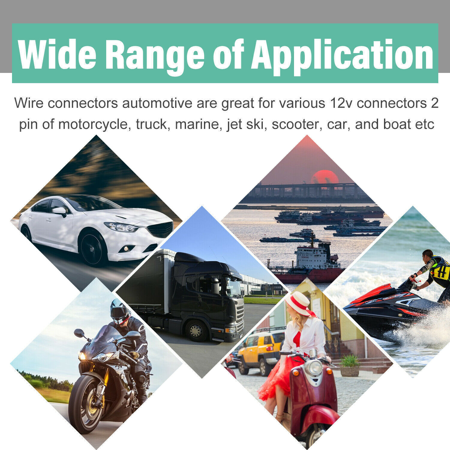 20X Car Waterproof Electrical Wire Cable Connector Male Female 2Pin Way Plug Kit